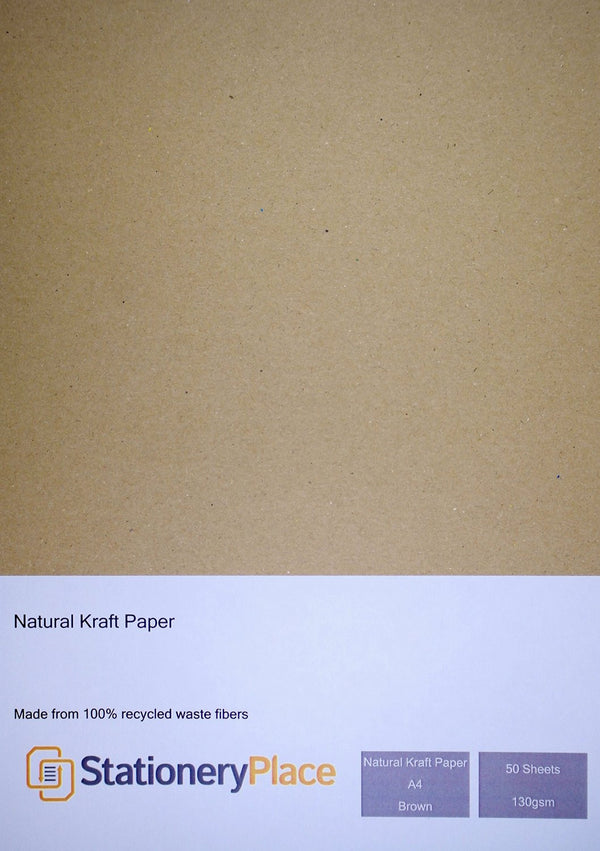 Brown Kraft Paper A4 130 GSM Eco Brown 100% Recycled