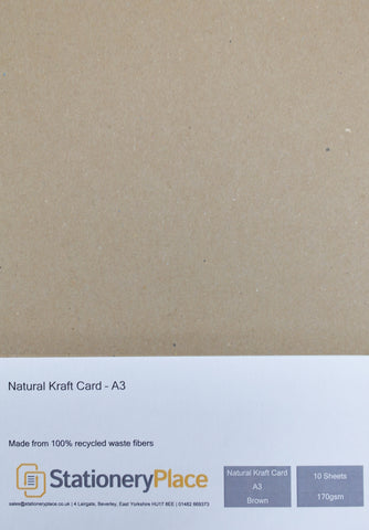 Cardstock Brown Kraft Paper Kraft Card 100% Recycled 90gsm, 100gsm, 130gsm, 170gsm, 280gsm