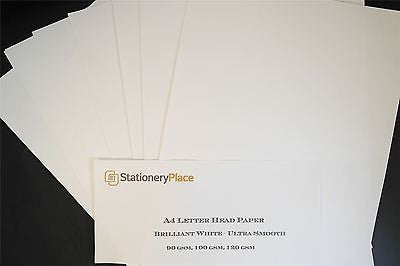 Stationery Place Letterhead Paper - A4 - Ultra Smooth, Brilliant White