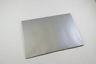 C6 Metallic Silver Envelopes Peel and Seal 120 GSM Straight Flap Pack of 25