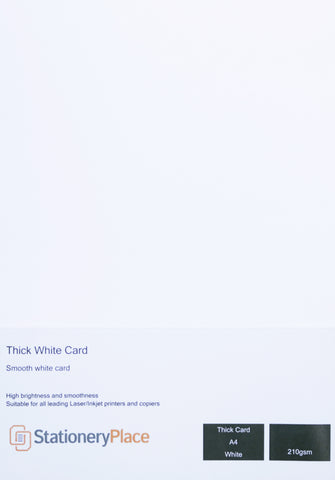 Clairfontaine A4 Thick White Card Premium Quality 210gsm 50 Sheets
