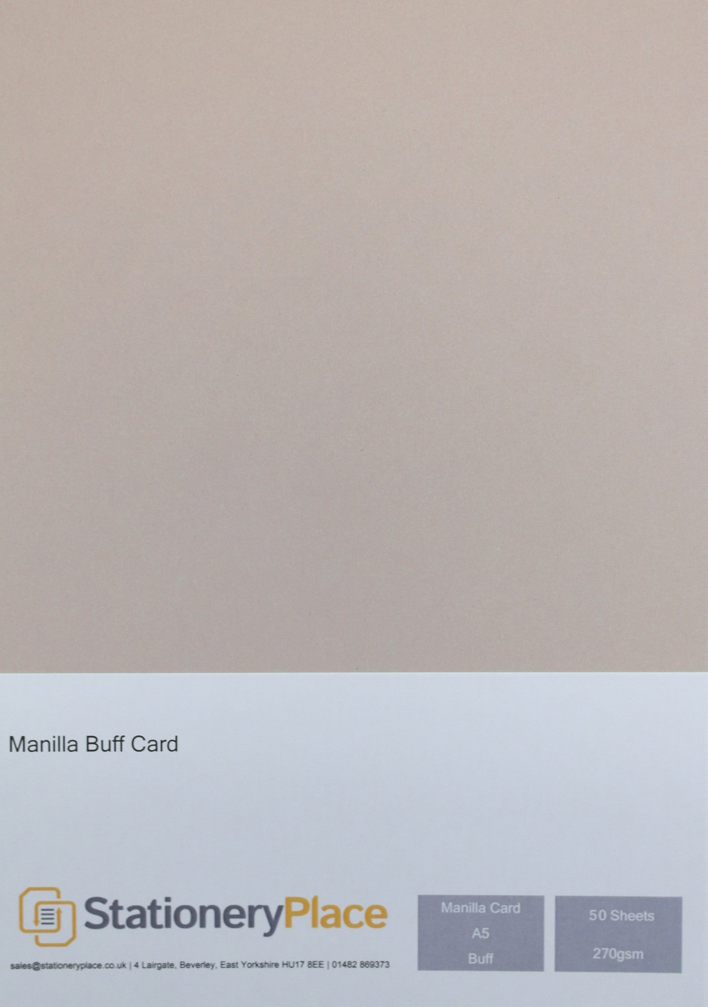 Manila Kraft Card - A5 50 Pack 270GSM