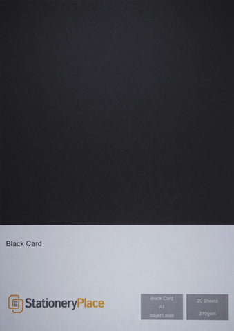 Black A4 Card 210gsm