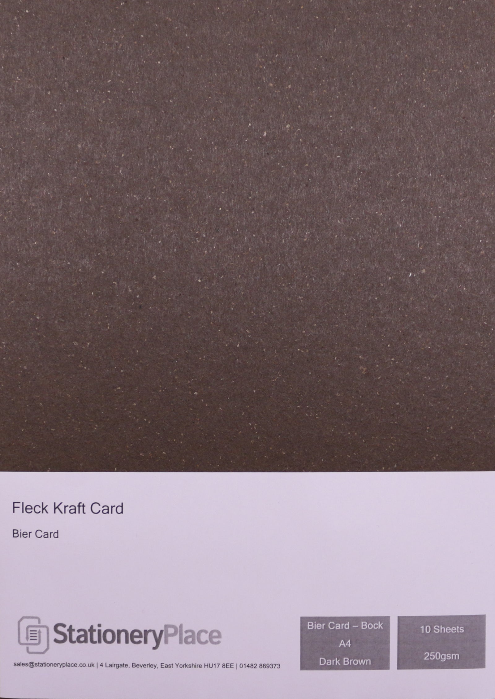 Bier Premium Quality A4 Fleck Craft Card 250gsm. 100% Recycled Kraft Card. Choice of Colour 10 sheet packs