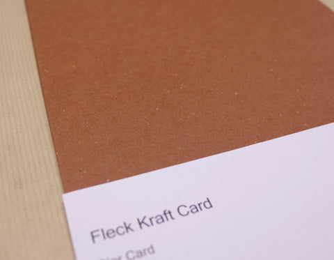 Bier Premium Quality A4 Fleck Craft Card 250gsm. 100% Recycled Kraft Card. Choice of Colour 10 sheet packs