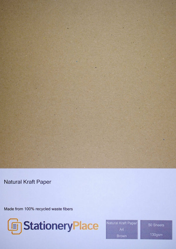 Brown Kraft Paper A4 130 GSM Eco Brown 100% Recycled 