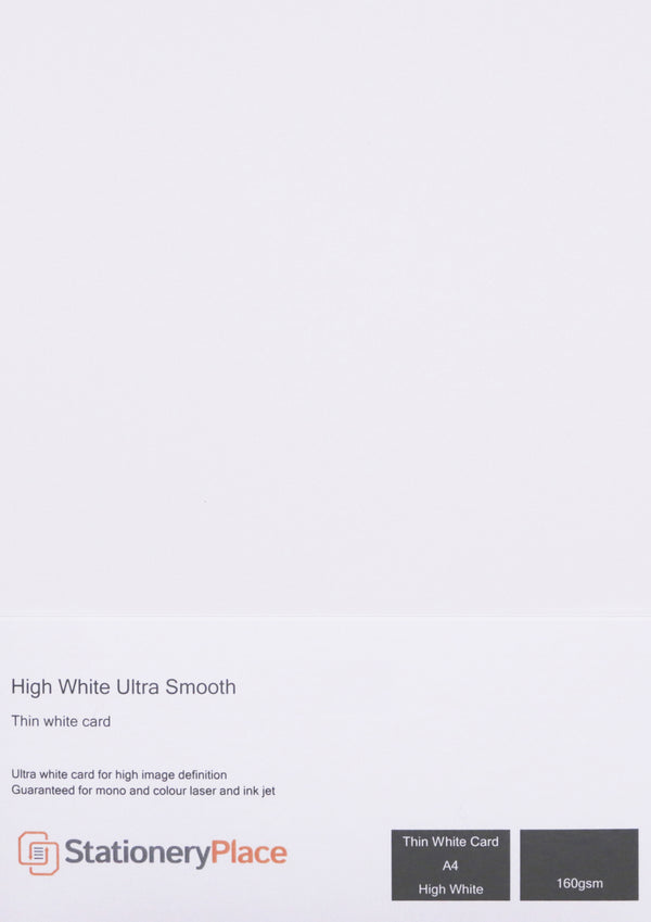 whitecard 160 GSM High White Ultra Smooth A4