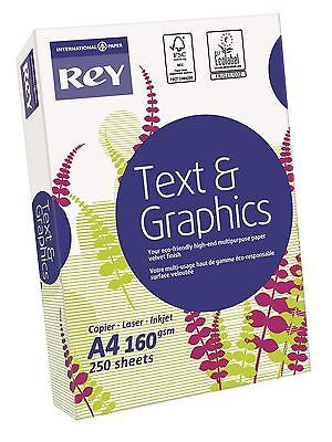 Rey Text & Graphics A4 160gsm White Card