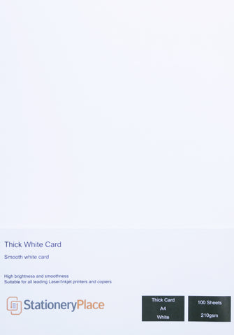 Clairfontaine A4 Thick White Card Premium Quality 210 GSM 100 Sheets Card Blanks