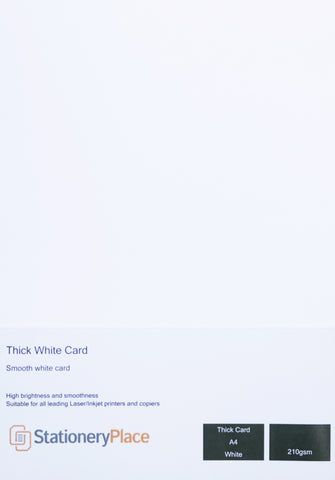 Clairfontaine A4 Thick White Card  Premium Quality 210gsm 50 Sheets