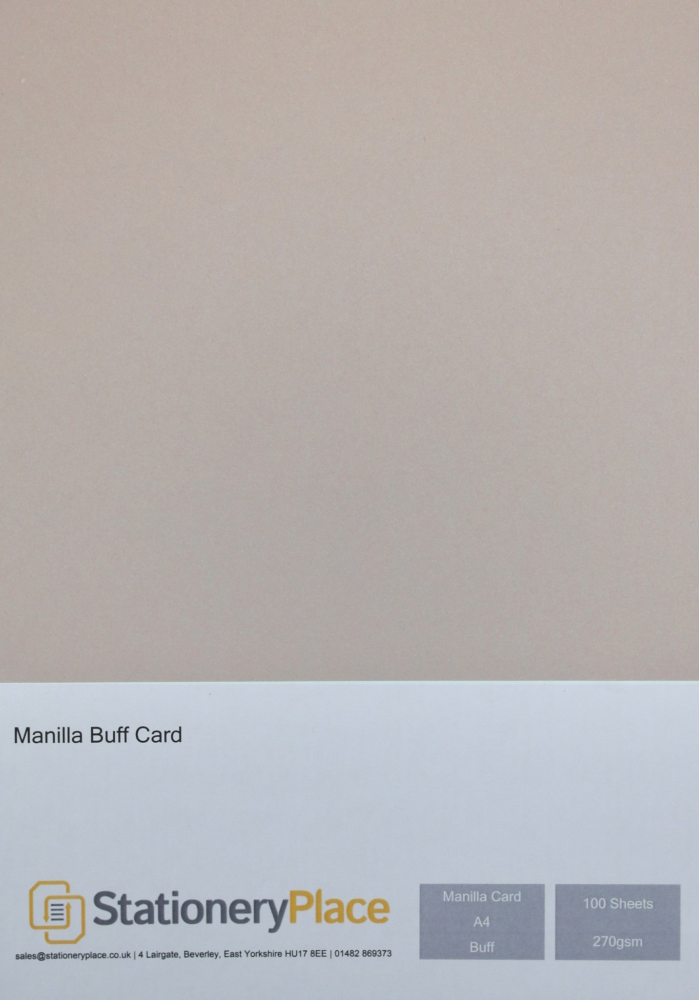 Manila Kraft Card - A4 100 Pack 270GSM