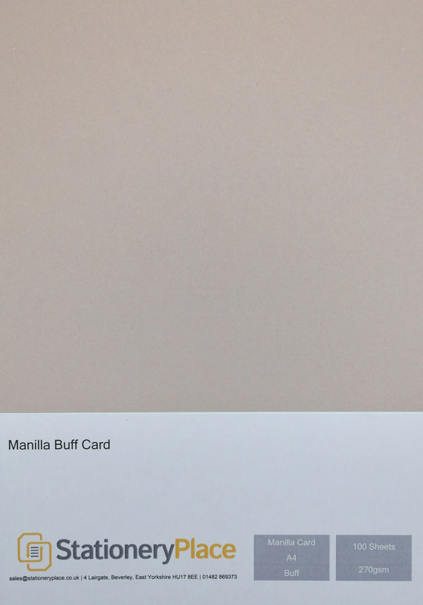 Manila Kraft Card - A4 100 Pack 270GSM