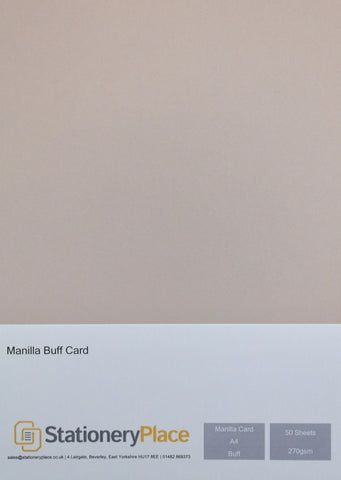 Manila Kraft Card - A4 50 Pack 270GSM