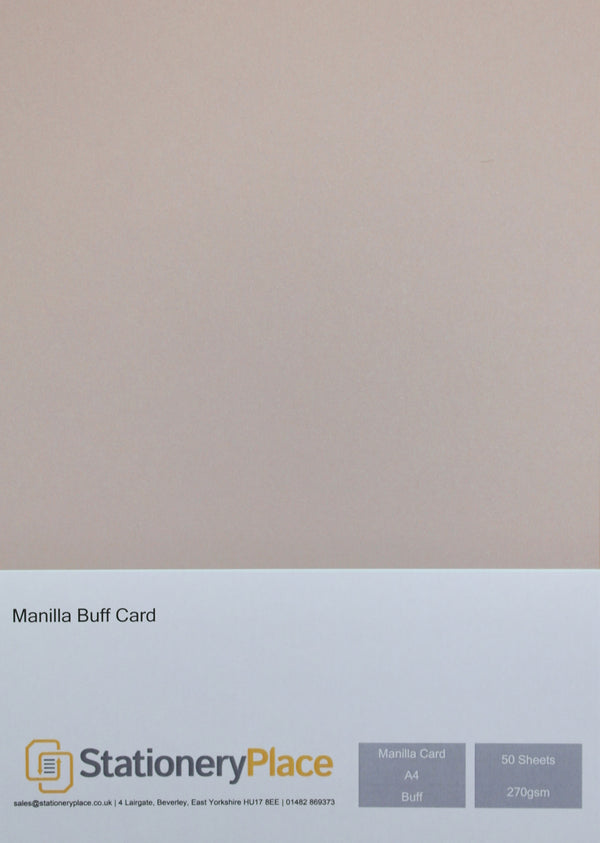 Manila Kraft Card - A4 50 Pack 270GSM