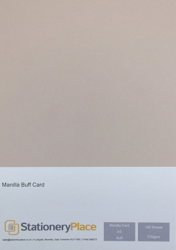 Manila Kraft Card - A5 100 Pack 270GSM