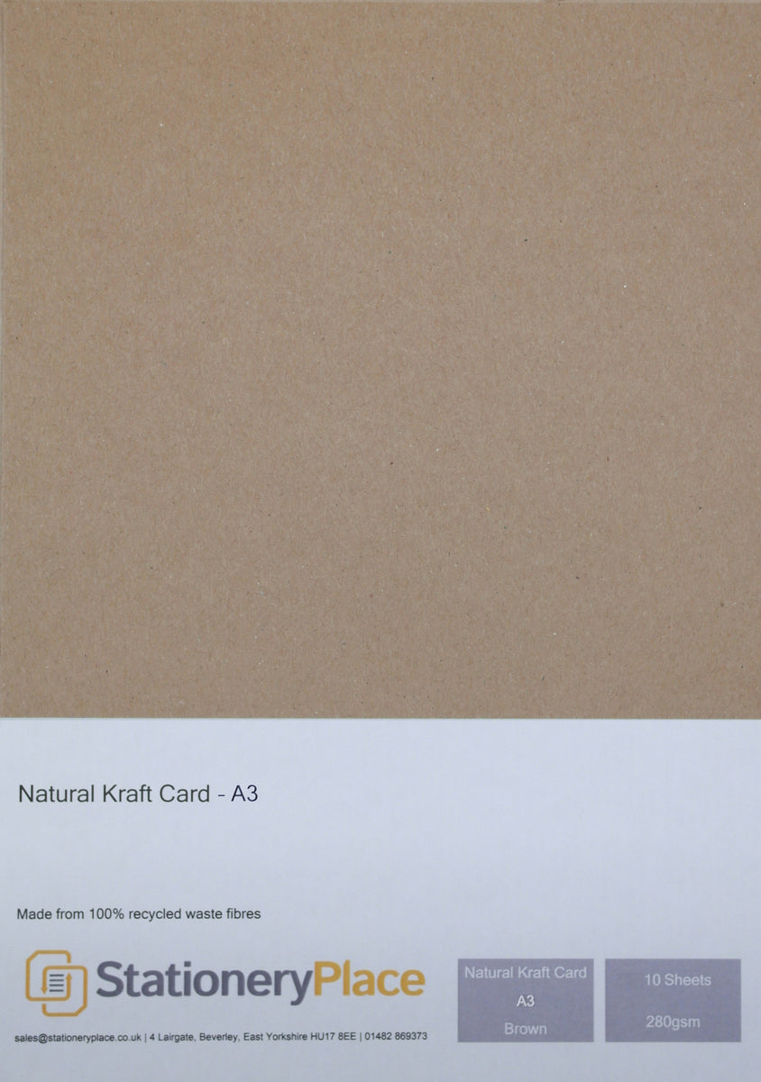 Buy A3 Recycled Brown Kraft Card