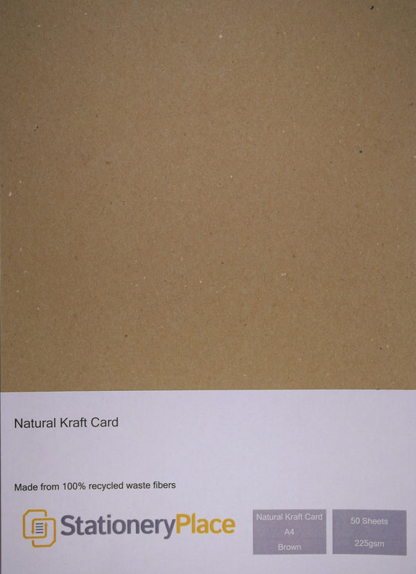 Stationery Place Natural Kraft Card - A4 - 225gsm