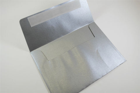 Premium Quality C6 Metallic Silver Envelopes 114 X 162mm P&S 120gsm 25 & 50 pack
