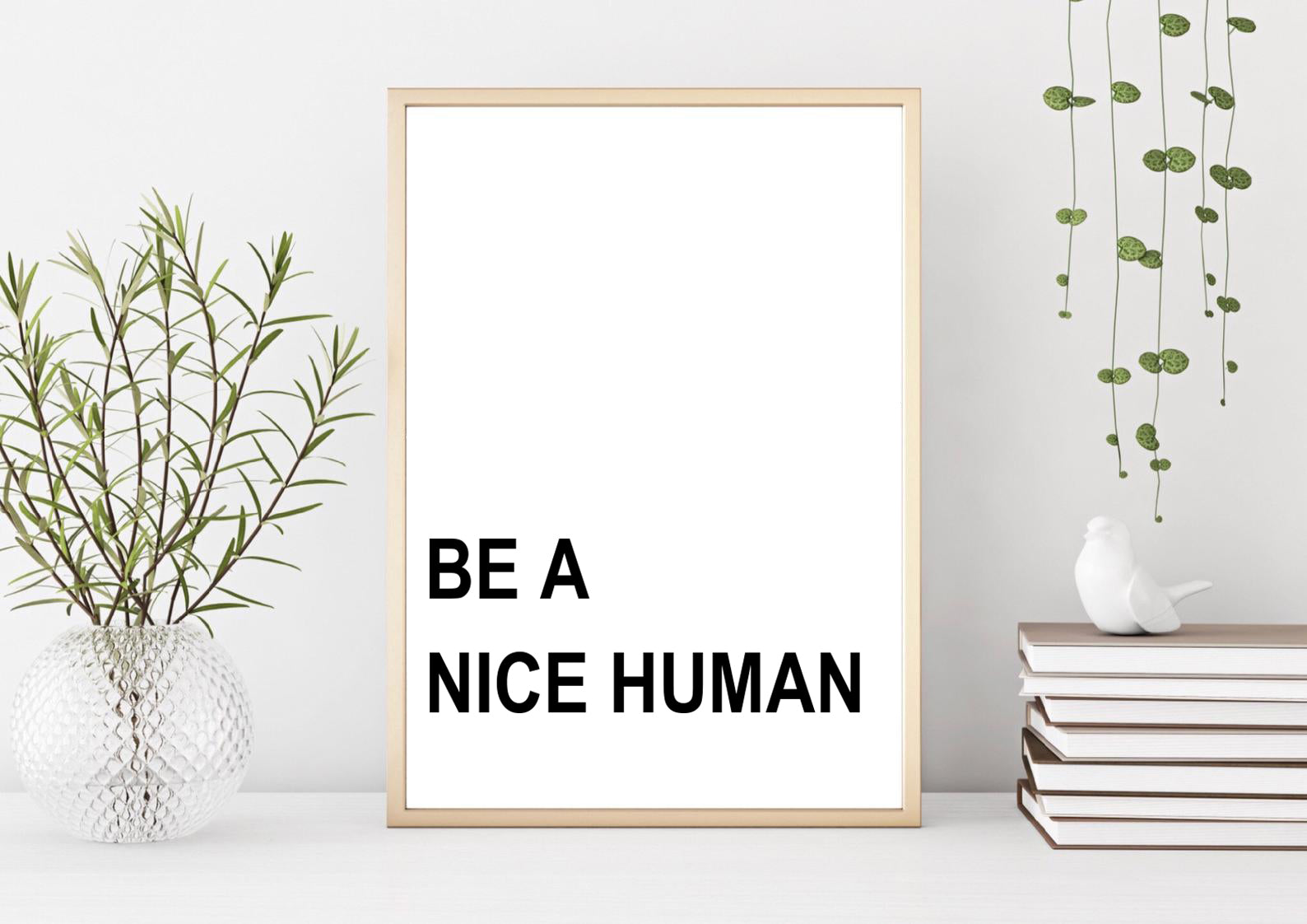 Be A Nice Human Quote Poster