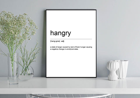 A4 Hangry Print Poster
